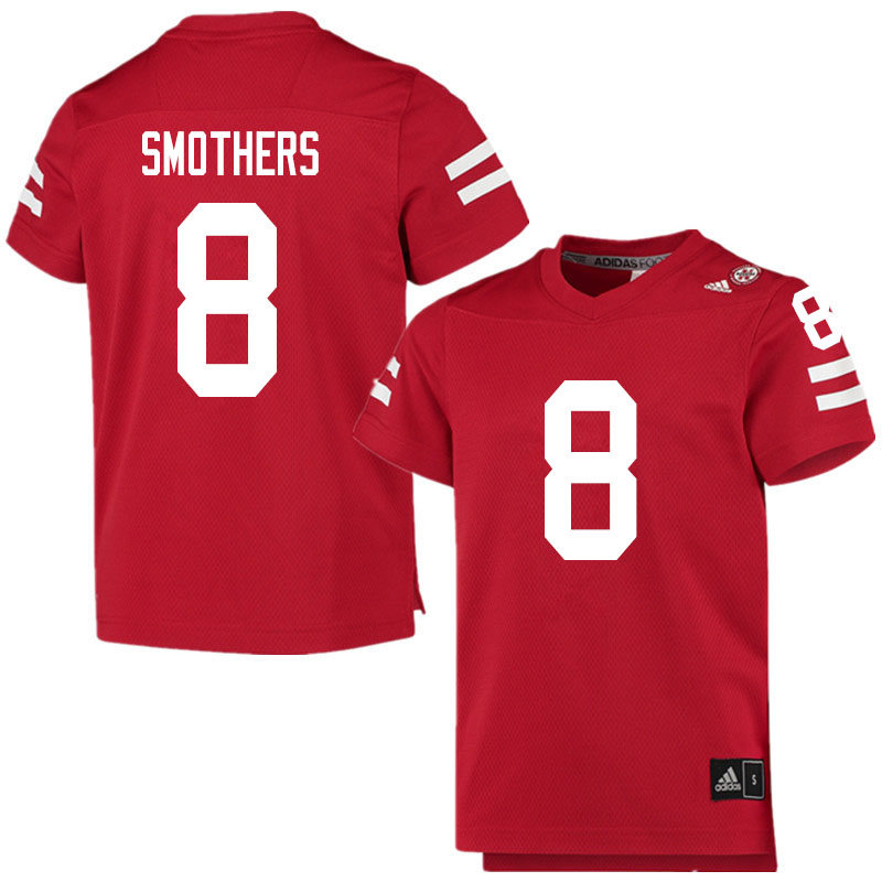 Men #8 Logan Smothers Nebraska Cornhuskers College Football Jerseys Sale-Scarlet